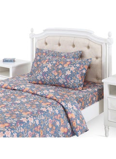 Buy Florals Queen-Sized Duvet Cover Set, Multicolour - 200x200 cm in UAE