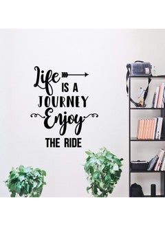 Buy Home Gallery Life is a Journey Enjoy The Ride Sticker wall art 55x35 cm Black in Egypt