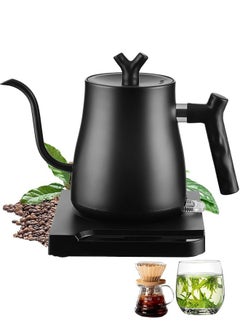 Buy Electric Gooseneck Kettle Ultra Fast Boiling Hot Water Kettle 100% Stainless Steel for Pour-over Coffee and Tea, Leak-Proof Design，1000W-1L, Matte Black in Saudi Arabia