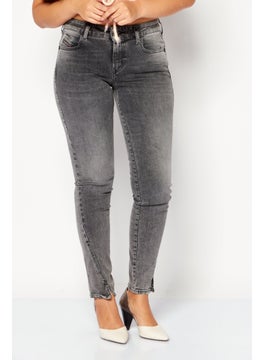 Buy Women D-Jevel Slim Fit Wash Stretchable Denim, Grey in Saudi Arabia