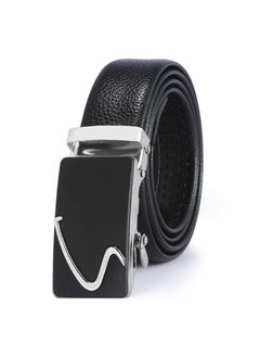 Buy 125CM Creative Casual Versatile Wear Resistant Leather Automatic Buckle Belt in UAE