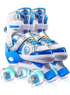 Buy Roller Skates for Kids, Adjustable Roller Skates, with All Wheels Light up, Fun Illuminating for Girls and Kids, Rollerskates for Kids Beginners in UAE