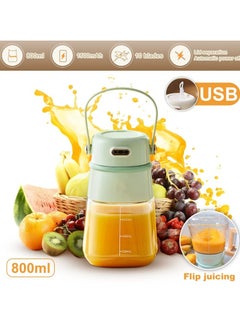 Buy Portable Blender Juicer 800mlfresh Fruit Juicers Mixeur Wireless Rechargeable Juicer Cup Multifunction Juice Maker Machine in UAE