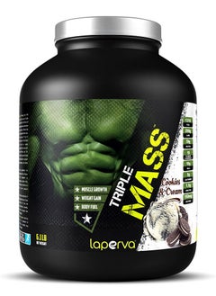 Buy Laperva Triple Mass Gainer 6 LB  Cookies and Cream, Ultimate Muscle Building Formula, High Protein Weight Gainer for Rapid Growth and Recovery, perfect post workout fuel in UAE