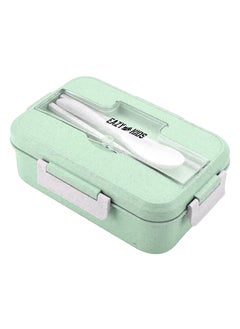 Buy Wheat Straw Leakproof Eco Bento Lunch Box - Green (1000ml) in UAE