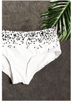 اشتري Men Swimwear Brazilian Style White Trunk With Pad في الامارات