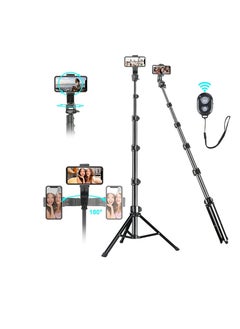 اشتري Tycom Selfie Stick For Phone Size 4.5-6.2Inch, Extendable to 160cm Selfie Stick Tripod with Bluetooth Wireless Remote Phone Holder (160cm) في الامارات