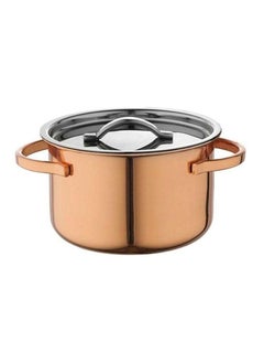 Buy Mini Casserole Large Copper Plated With Stainless Steel Lid (11 cm X 6.5 cm) MC1002CP in UAE