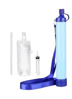 Buy Straw Water Filter 10000 Gallons Outdoor Personal Water Filter Ultralight 0.01Micron 4-Stage Filtration System Portable Gear Water Purifier Survival Straws for Outdoor Travel Wilderness in UAE