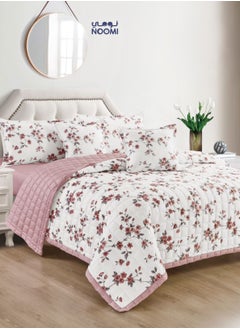 Buy Double bed sheet, 6 pieces, double-sided, compressed, 220 x 240 in Saudi Arabia