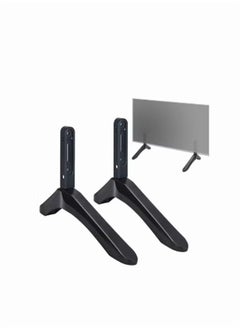 اشتري Universal TV Stand,Base Table Top TV Stand,TV Iegs,TV Pedestal Feet For Most Televisions With Mounting Hole Distance From 0.787-2.16 Inch / 2cm-5.5cm(Black) في السعودية