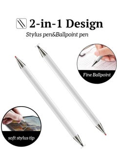 اشتري 2 In 1 Passive Capacitive Stylus Drawing Writing Phone Pencil With Ballpoint Pen For iPad في السعودية