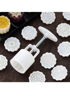 Buy Moon Cake Decorating Tools Oriental Pie Shell Shaped Mooncake Mold Hand Pressure Fondant Pie Baking Tool Accessory Set in UAE