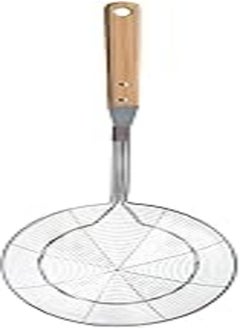 اشتري Food Oil Strainer with Wooden Handle - (Normal Size, Silver) في مصر