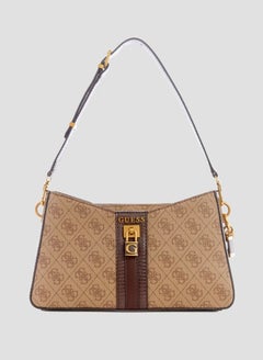 اشتري Guess Ginevra Logo Women's Elite Shoulder Bag Brown Fashion Versatile Classic SB867518 في الامارات
