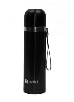 Buy Stainless Steel Water Bottle 500ml Steel Vacuum Insulated Flask Black Color in Saudi Arabia