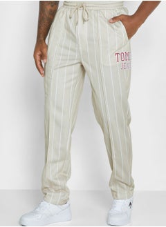 Buy Striped Logo Printed Sweatpants in UAE