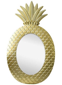 Buy Pineapple Shaped Wall Hanging Mirror Golden in UAE