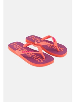 Buy Unisex Top Logo Mania Slippers, Orange in UAE