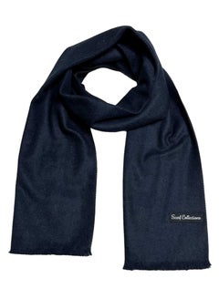 Buy Solid Wool Winter Scarf/Shawl/Wrap/Keffiyeh/Headscarf/Blanket For Men & Women - Small Size 30x150cm - Navy Blue in Egypt