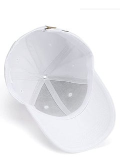 Buy White Baseball Hats Plain Adjustable Baseball Cap Classic Panel Hat Fashionable Dad Hat Fit Outdoor Sports Sun Hat in Summer Fits Men Women in UAE