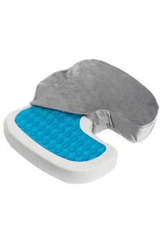 Buy Gel seat Cushion, Non-Slip Orthopedic Gel & Memory Foam Coccyx Cushion, Office Chair Car seat Cushion(with Dust Cover) in UAE