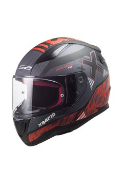 Buy LS2 HELMET FF353 RAPID Full Face Racing Helmet - Size Medium- Color Xtreet Matt Black Red in Egypt