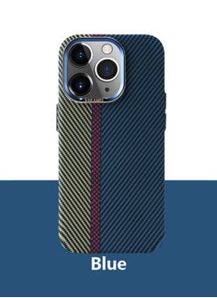 Buy Carbon Fiber iPhone 14 Pro Max Case, Slim Shockproof Sweat-Resistant Hard Shell, Lightweight (Blue) in Saudi Arabia