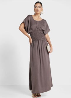 اشتري Flared Sleeve Ruched Jalabiya في الامارات