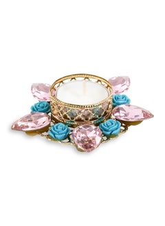 Buy Decorative Floral Stone Diya, Multicolour in UAE