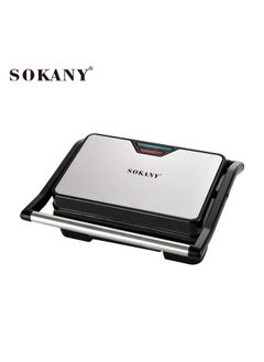 اشتري Non-Stick Grill, Panini/Sandwich Grill, Steak Machine, 850 Watts, for Grilled Meat, Sausages, Hamburgers, Bread Sandwich SK-223 Black في الامارات