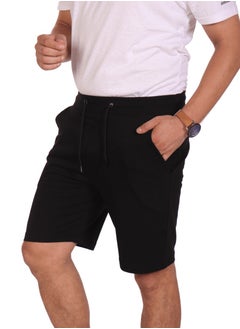 اشتري Summer Melton shorts For Men , Black, XXL في مصر