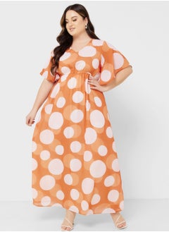 Buy Printed Fit & Flare Dress in Saudi Arabia