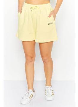 اشتري Women Brand Logo Basic Short, Yellow في الامارات