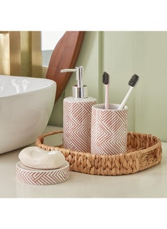 اشتري Ella 3-Piece Ceramic Bathroom Accessory Set 7 x 18 x 17 cm في السعودية