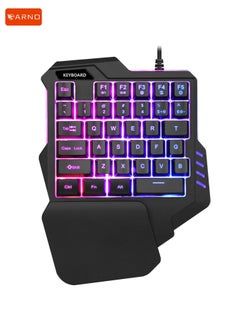 Buy G92 One-Handed Gaming Keyboard RGB Backlit Portable Mini Gaming Keypad Ergonomic Game Controller for PC PS4 Xbox Gamer in UAE