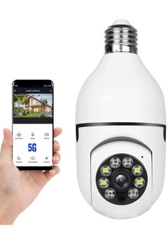 اشتري 360 Degree Security Cameras Wireless Outdoor, 2.4GHz & 5G WiFi Light Bulb Camera, 1080p Wireless Cameras for Home Security, Indoor Security Camera System, Motion Detection, Two-Way Audio في الامارات