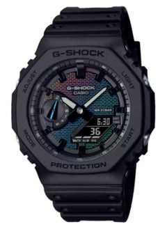 اشتري GA-2100RW-1A Rainbow Brick Wall Carbon Analog Digital Black Resin Men's Watch في الامارات