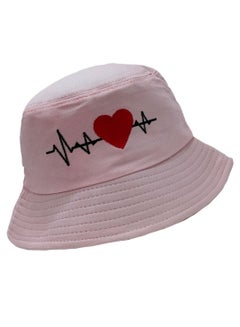 Buy Heartbeat cotton Foldable sun unisex bucket travel hat in Egypt