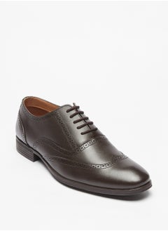 اشتري Textured Lace-Up Oxford Shoes في الامارات