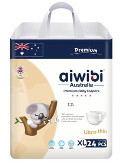 Buy Aiwibi Ultra-thin premium baby Diapers cotton-like, anti-irritation Size XL,12-15kg,24Count in UAE