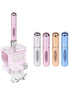 Buy SCIENISH 4 Pack 5ml Portable Mini Refillable Perfume Atomizer Spray Bottle Empty Easy to Fill Scent Aftershave Pump Case Travel Outgoing Purse Multicolor in Saudi Arabia