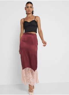 Buy Fringe Hem Skirt in UAE