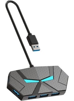 Hub USB 4 Ports – Adaptateur Multiprise Pour PC Portable – Noir, 23cm – Neuf