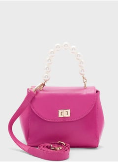 Buy Satchel Bag With Pearl Handle in UAE