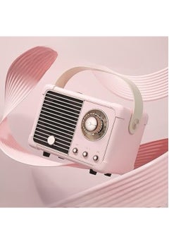 اشتري HM-11 Portable Bluetooth Radio, Retro Mini Speaker with Clear Stereo Sound, Rich Bass for iPhone, Android, Tablets في السعودية