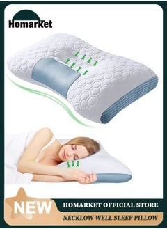 Buy Super Ergonomic Pillow,Adjustable Orthopedic Correction Repair Traction Contour Bed Pillow Neck and Shoulder Pain Pillow for All Sleeping Positions in UAE