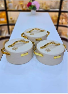 Buy High Quality Insulated Casserole Food Warmer With Lid 1L+2.5L+4L 3pcs Set in UAE