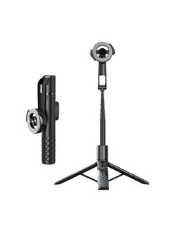 Buy 51.2-inch Magnetic Selfie Stick Desktop Tripod with 360°Rotatable Magnetic Phone Clip 7 Sections Telescoping with Magnet Ring & Remote Control Compatible with iPhone 15/14/13/12 Android Smartphone in Saudi Arabia