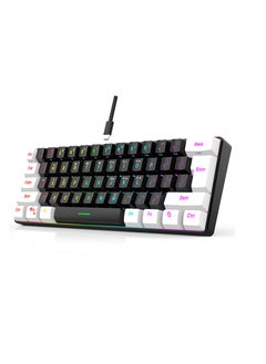 Buy 61 Keys Membrane Keyboard Key Cable Separation Simple and Compact Two Colours Colour Blocking RGB Cool Backlight Gaming Wired Keyboard Mini 60% Keyboard in Saudi Arabia